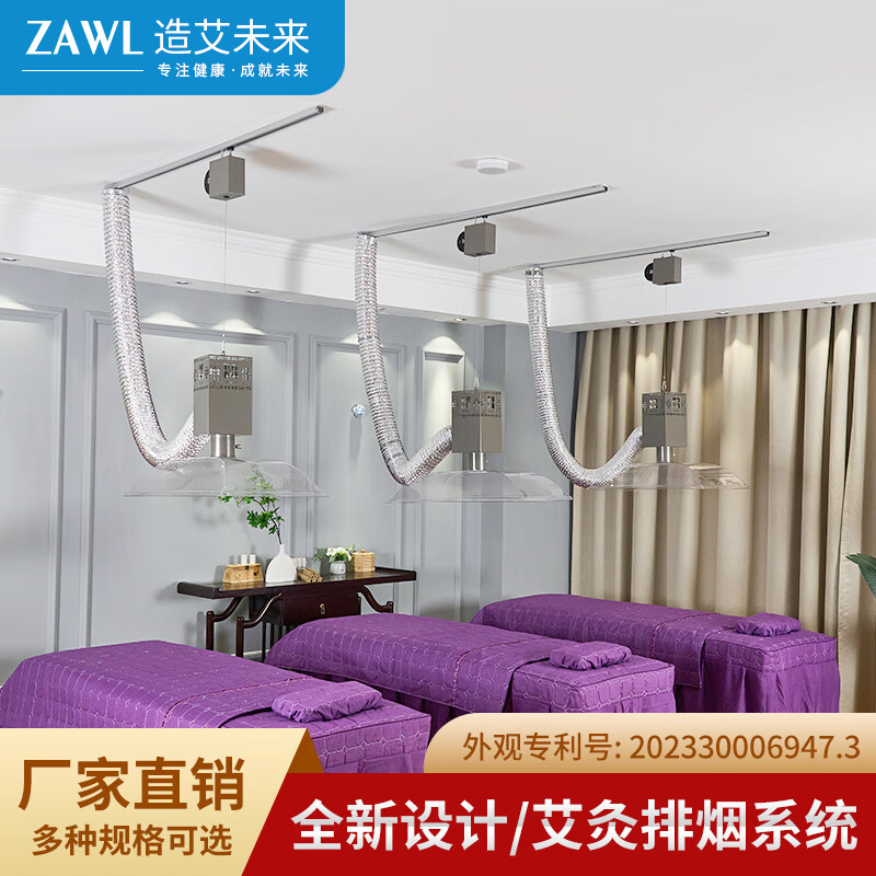 造艾未來艾灸煙霧凈化器排煙機系統(tǒng)養(yǎng)生館吸煙機排煙風機抽煙神器 四床(250P風機)巨型罩88*58套餐