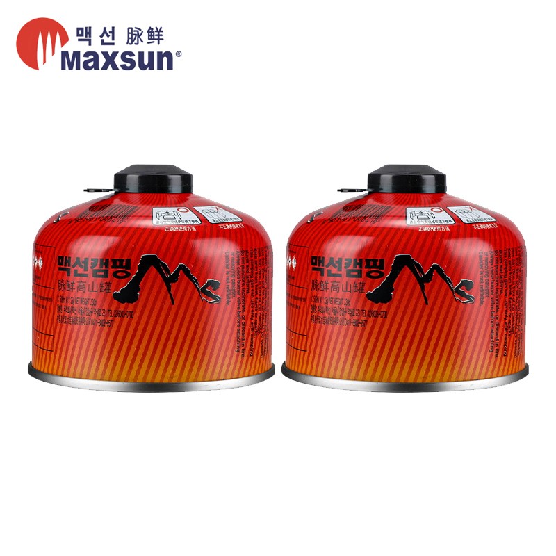 脉鲜(maxsun)高山气罐户外扁气罐便携式高原罐野炊野营极寒罐燃料