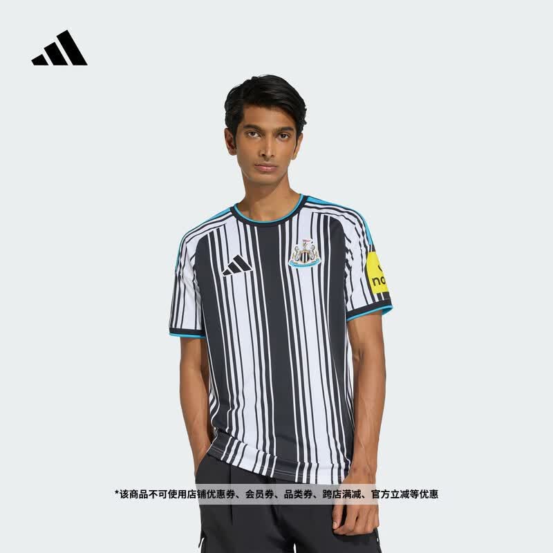 adidas纽卡斯尔联主场球迷版足球运动速干短袖球衣男新款阿迪达斯   黑色/白色   XS