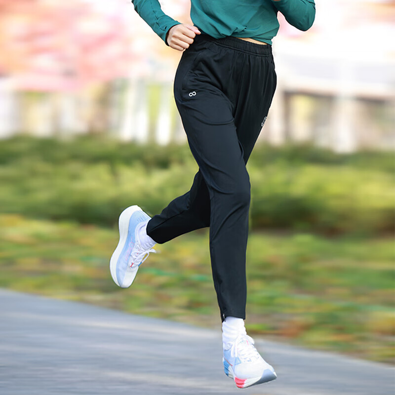 画跑吸湿速干透气训练卫裤运动训练长裤男女越野跑裤子休闲裤商务通勤 男款深空蓝 L