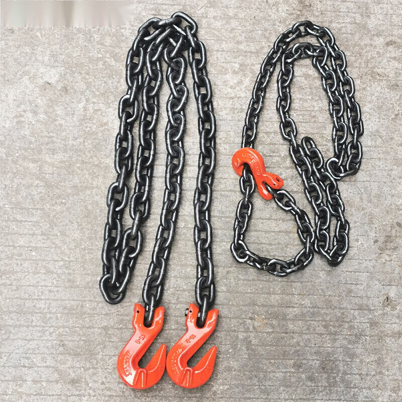 起重飞机链条锰钢铁链卡勾卸钢筋吊具链 定制 特殊长度规格定制专拍