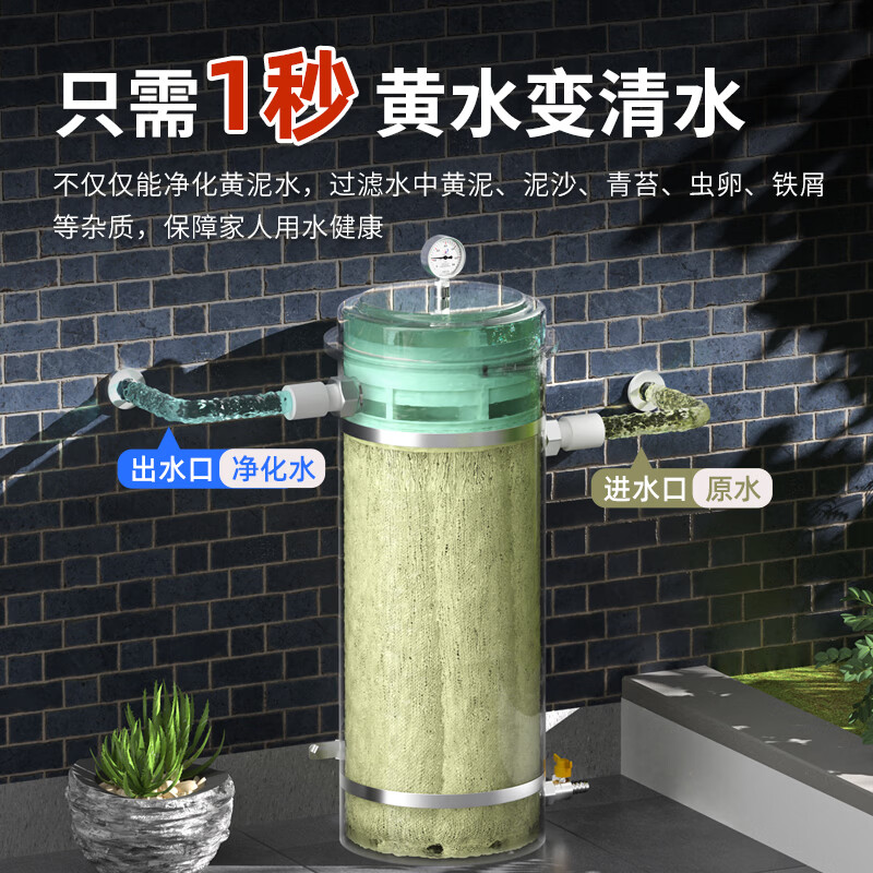 志高（CHIGO）中央全屋净水器家用大流量PVDF滤芯免拆款管道超滤直饮机厨房民宿商用自来水过滤器农村井水净化器 300000L-免拆管清洗-2内丝