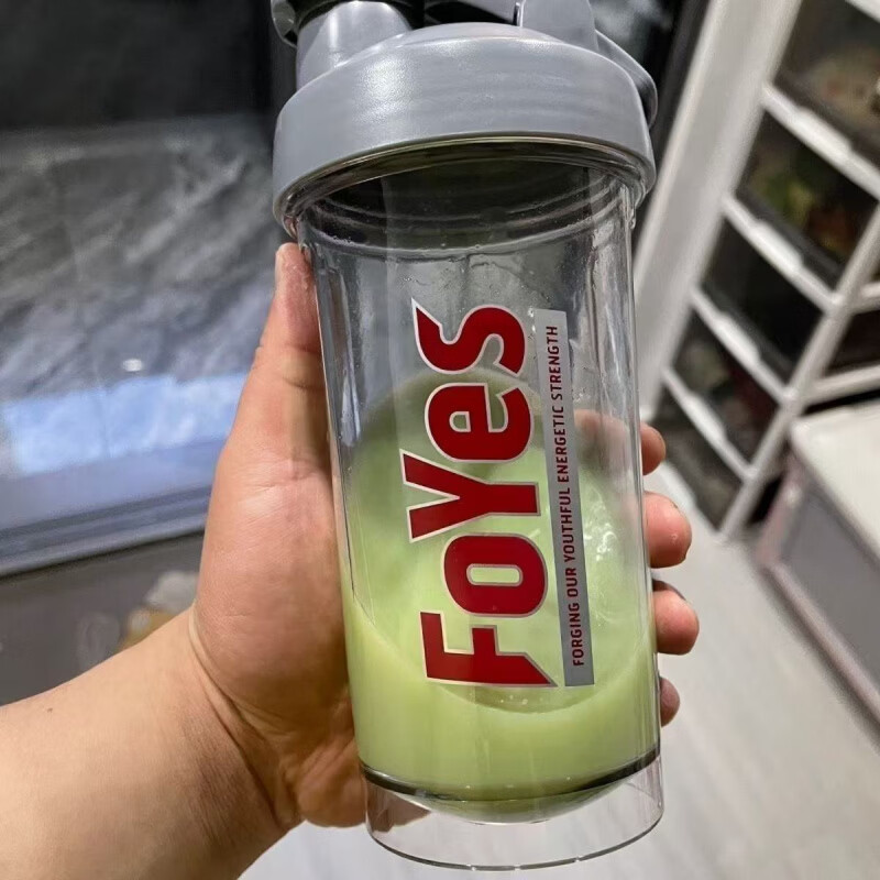 摇摇杯Foyes健身蛋白质粉foyes带刻度食品级运动水杯 Foyes摇摇杯500ml【送杯刷+搅拌球】