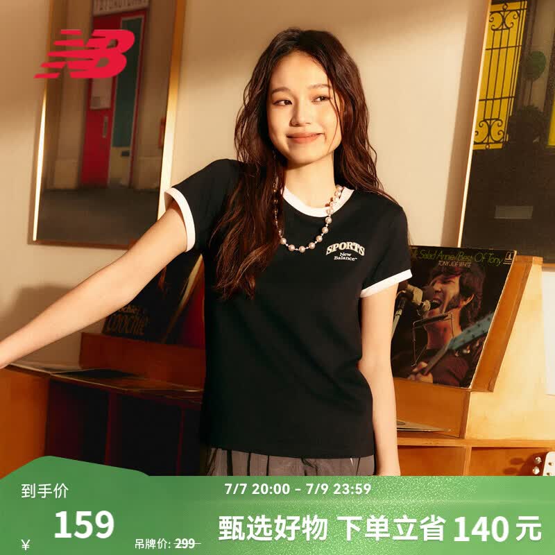 NEW BALANCENB官方26新款夏季女款户外运动百搭舒适透气短袖T恤 BK WT6135P3 M