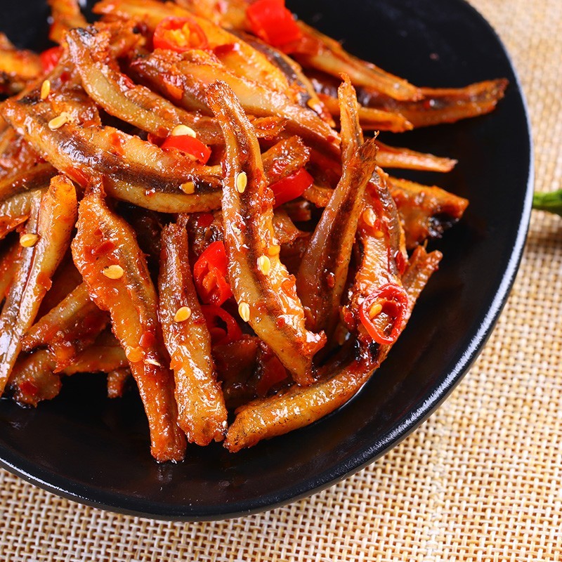 乡乡嘴小鱼仔即食毛毛鱼零食香辣小鱼干湖南特产休闲零食小汁鱼小吃 【混合味】20包140g