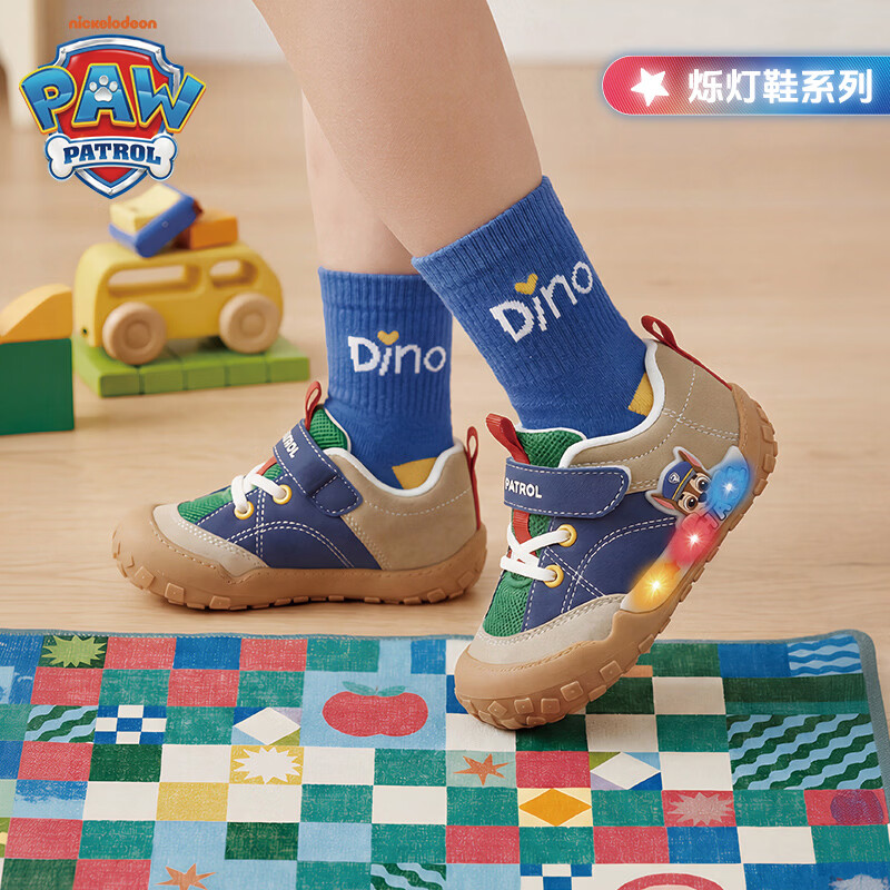 汪汪队立大功（PAW PATROL）汪汪队儿童运动鞋新款软底防滑跑步鞋男童宝宝学步鞋透气休闲童鞋 蓝色阿奇 升级款 25