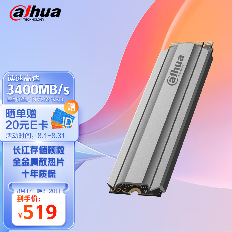 大华（Dahua） 1TB 国产 SSD固态硬盘  M.2接口(NVMe协议) C900 PLUS系列 长江存储颗粒 游戏级固态硬盘