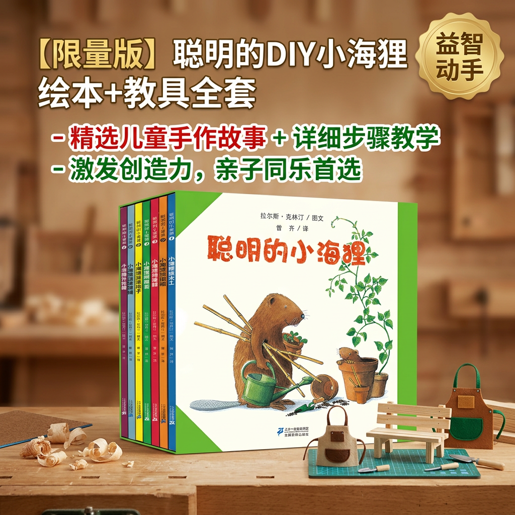 聪明的小海狸全套 7 册 国际大奖 DIY 手工绘本 3-6 岁幼儿园宝宝睡前亲子读物 二十一世纪出版社