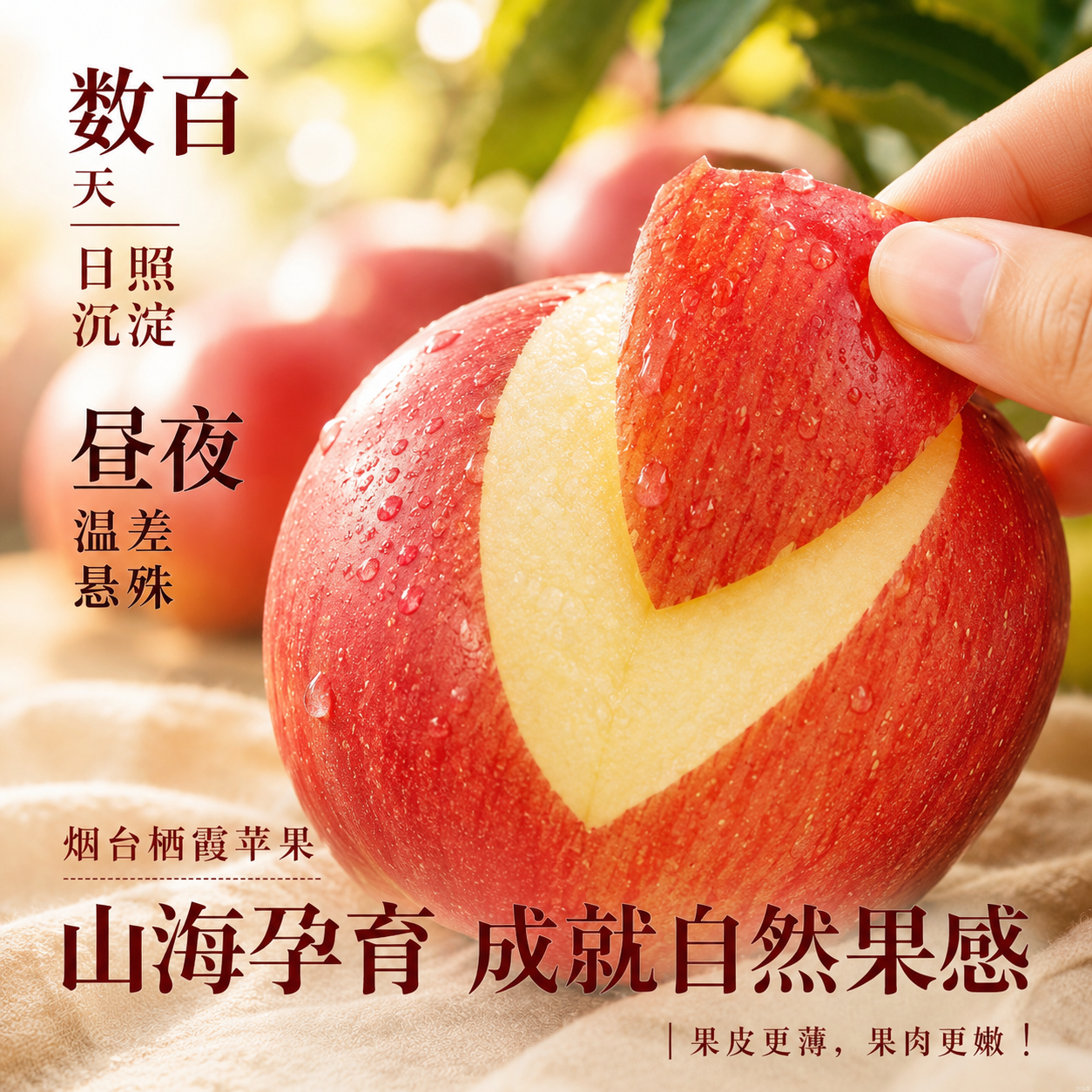 东鲜丰烟台苹果栖霞红富士新鲜水果生鲜山东特产脆甜整箱平果礼盒礼品 红富士 75-80 4.5斤装