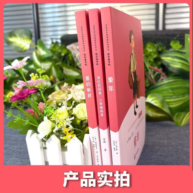 六年级上册快乐读书吧【当当正版包邮】童年+爱的教育+小英雄雨来 配套人教版课外阅读 快乐读书吧六年级上册童年小英雄雨来爱的教育同步人教版课本正版 3册【读书吧】童年+爱的教育+英雄雨来 (赠考点)