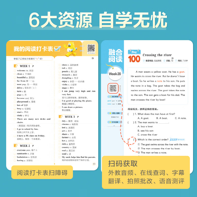 星火英语小学英语阅读天天练阅读听力课外分级强化训练快乐学音标语法单词进阶小学生三四五六年级上下册小学英语阅读理解专项训练习题全国通用 【二年级英语】阅读天天练