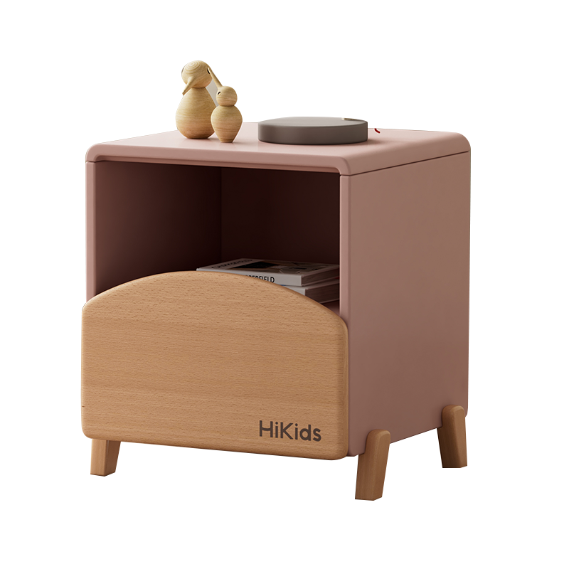 本色熊【吐司床头柜】 实木小型迷你床头柜 天空蓝