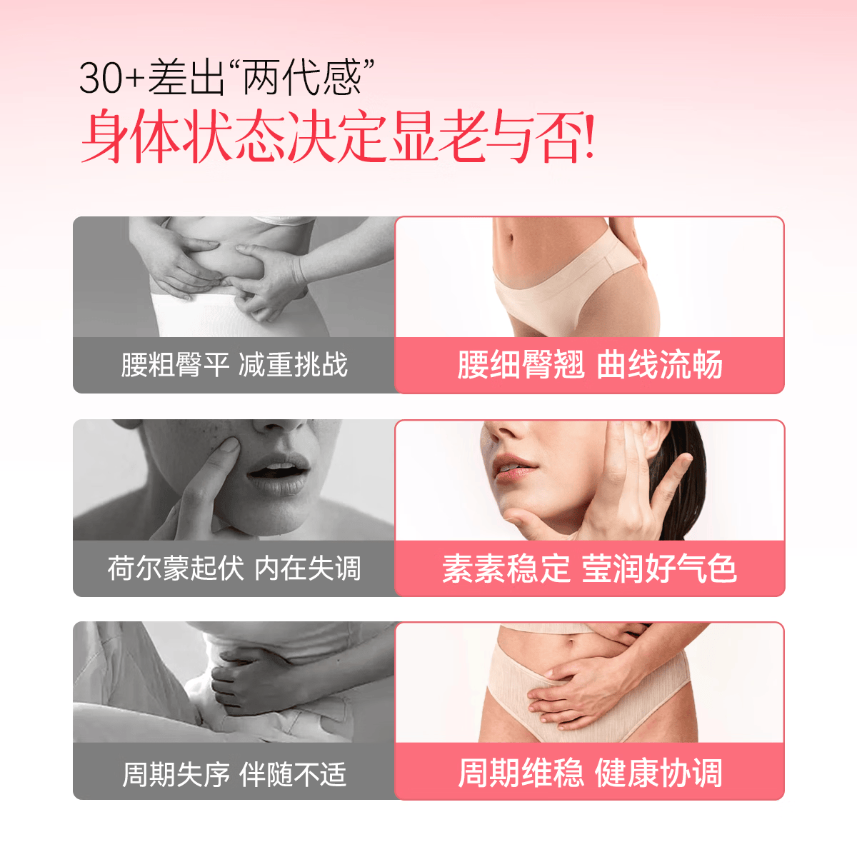 LAIFE3S曲线胶囊肌醇40:1雌马酚内调养雌激素调节女性保养身材调理月经 60粒*6盒 【助力素素、月经、身材健康曲线】