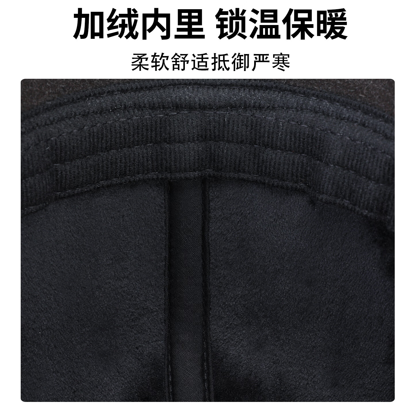 恒源祥鸭舌帽子男士中老年防风保暖春秋冬款男士高端帽子2026新款棒球帽 深灰色