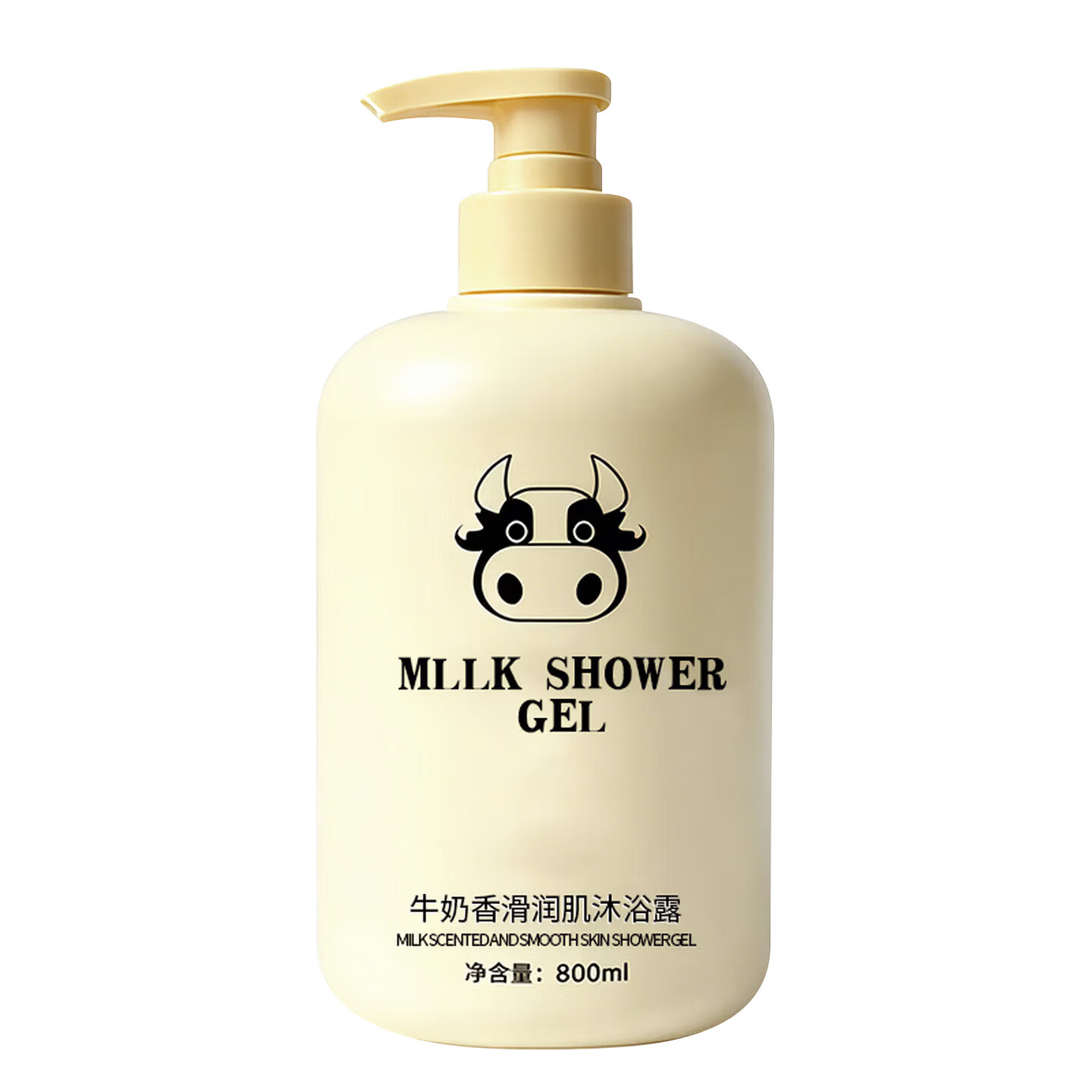 美丝叶牛奶沐浴露润滑嫩肤美肌男女通用香味持久滋润温和不刺激家庭装 牛奶润肌沐浴露.800ml*2