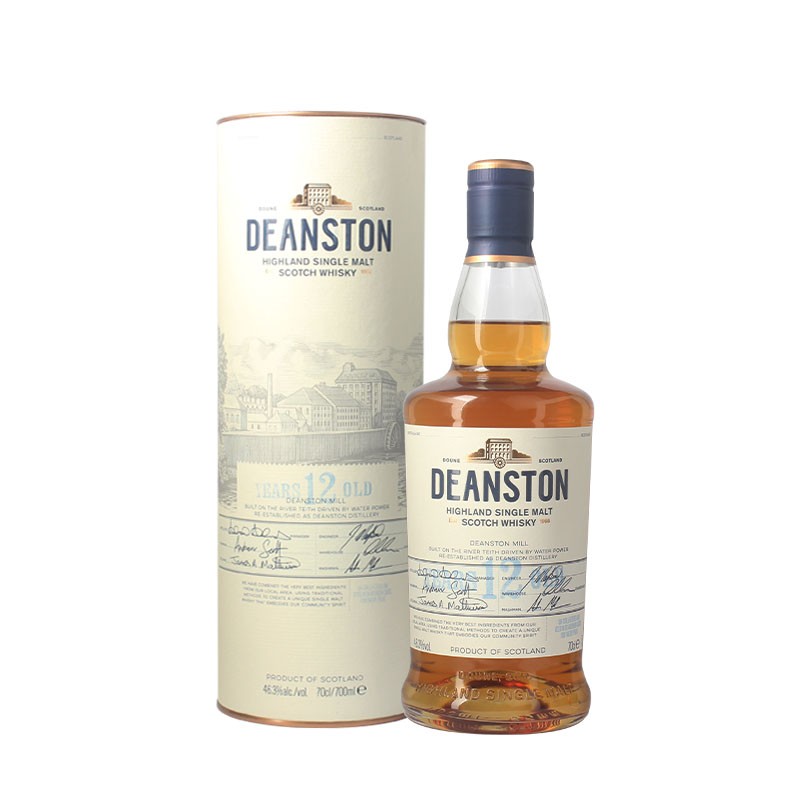郎家园进口洋酒Deanston汀斯顿/汀思图单一麦芽苏格兰威士忌酒 12年