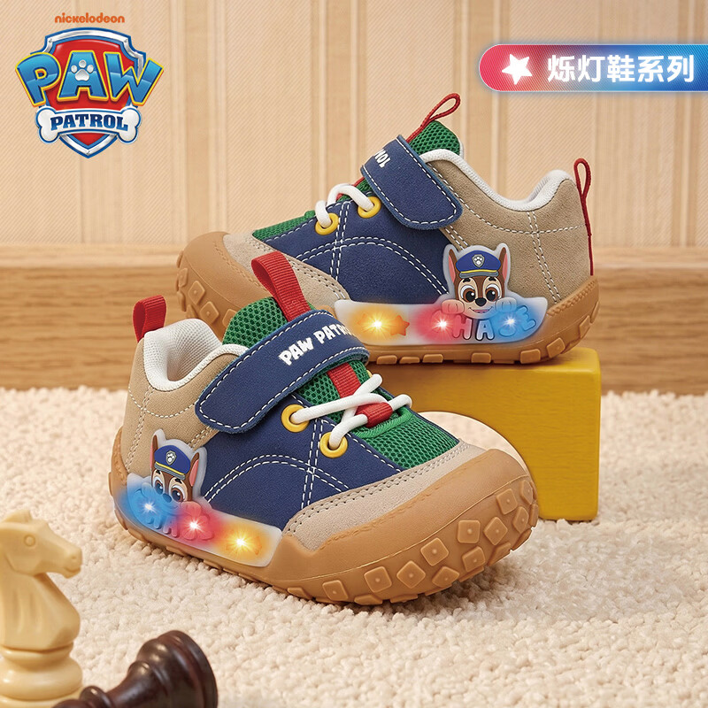 汪汪队立大功（PAW PATROL）汪汪队儿童运动鞋新款软底防滑跑步鞋男童宝宝学步鞋透气休闲童鞋 蓝色阿奇 升级款 25