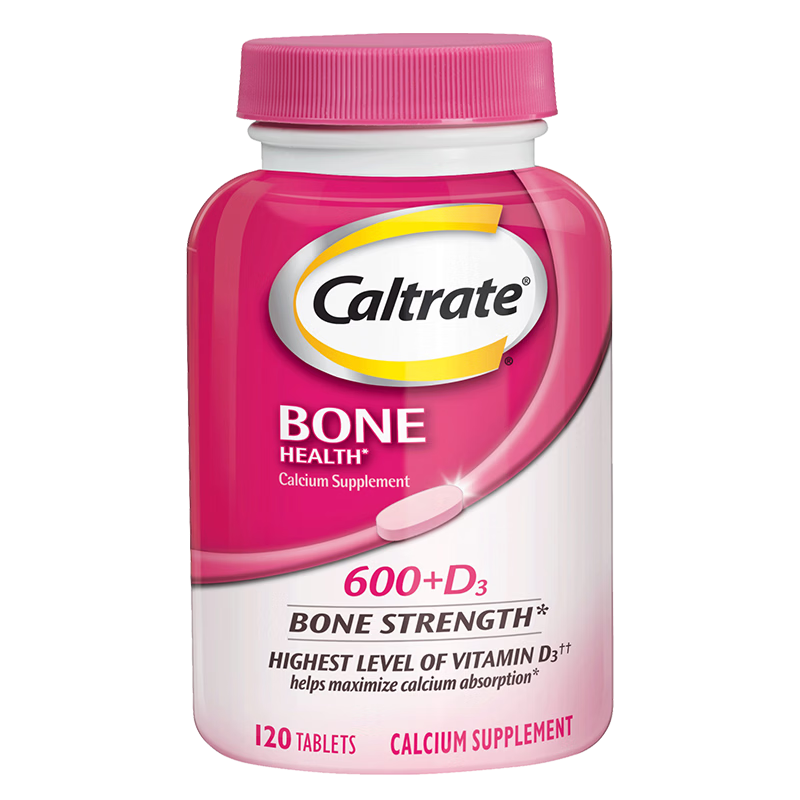钙尔奇(Caltrate)成人通用增骨粉钙 金钙尔奇 高钙+VD3 800IU促吸收骨骼强健钙片 【全家共享】成人粉钙 200粒*2瓶
