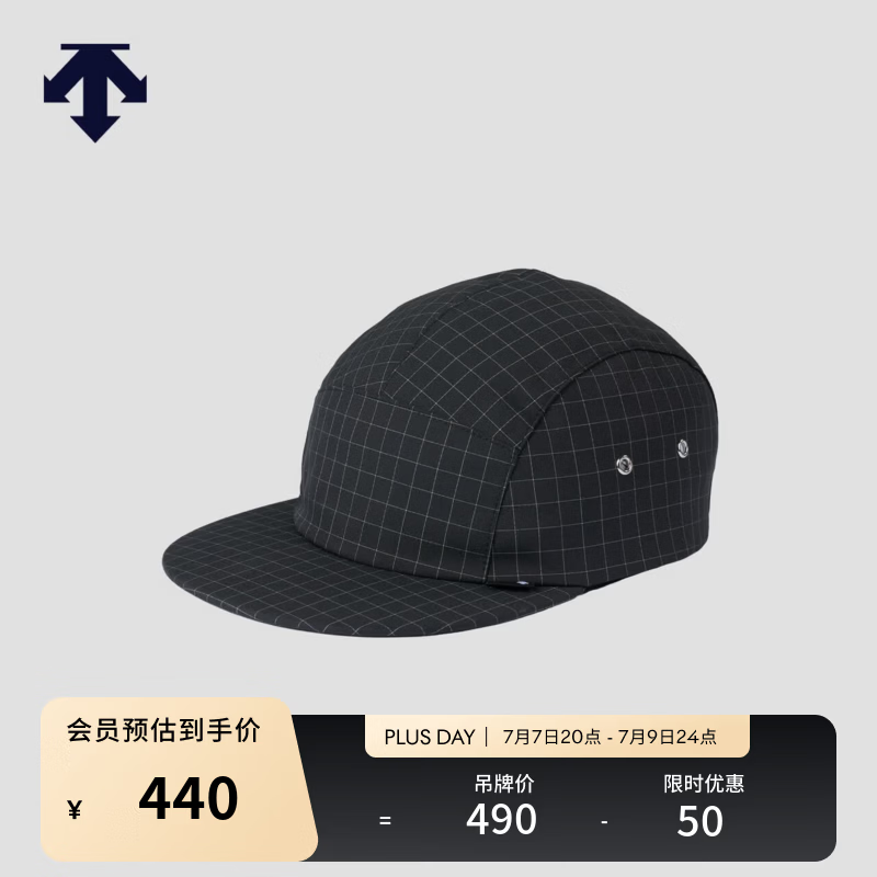 DESCENTE迪桑特BLEU系列都市骑行男女同款棒球帽秋季新品 BK-黑色 M