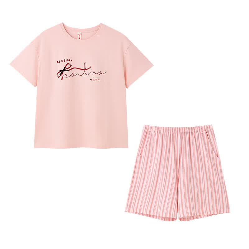 芬腾【A类纯棉】10A抑菌100%棉睡裙女士家居裙开衫26夏新款 浅粉 (短袖短裤) M
