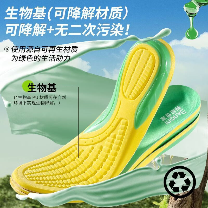 邦尼世家足弓支撑鞋垫扁平足高弹减震男女运动足弓垫足弓外翻军训防臭鞋垫 【1双】足弓平衡支撑运动鞋垫 37-38码