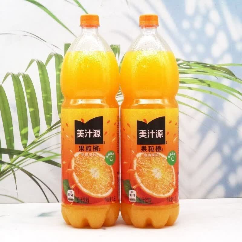 可口可乐（Coca-Cola）(新日期)美汁源果粒橙1.8升6瓶可口可乐果汁饮料果味橙汁瓶装 果粒橙1800ml*6瓶-过节囤货