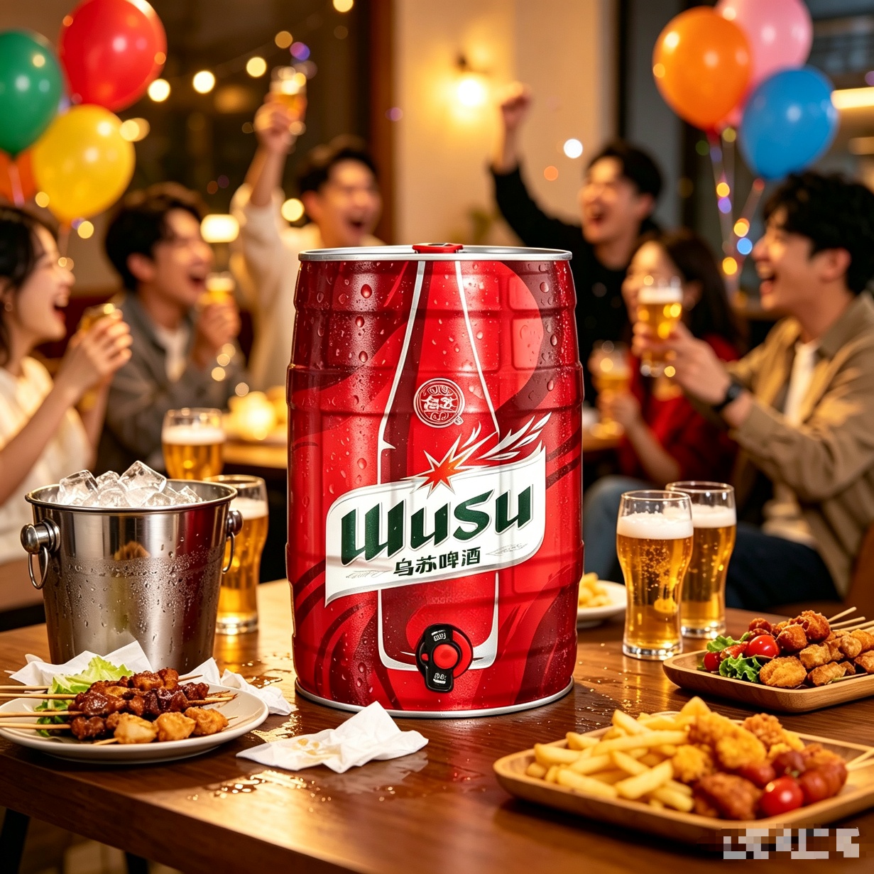 乌苏啤酒(wusu)大红乌苏烈性精酿小麦啤酒5L桶装 效期至26年9月20号 桶装红乌苏 5L 1桶