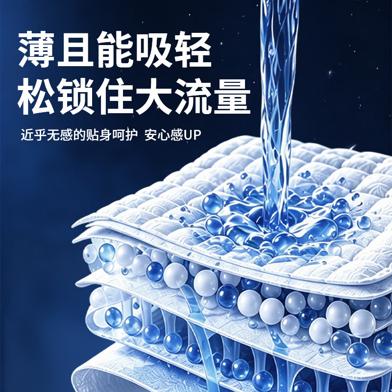 ABC一次性姨妈裤安睡裤2夜用卫生巾护垫安心裤经期裤裤型内裤均码 棉柔 420mm 10片