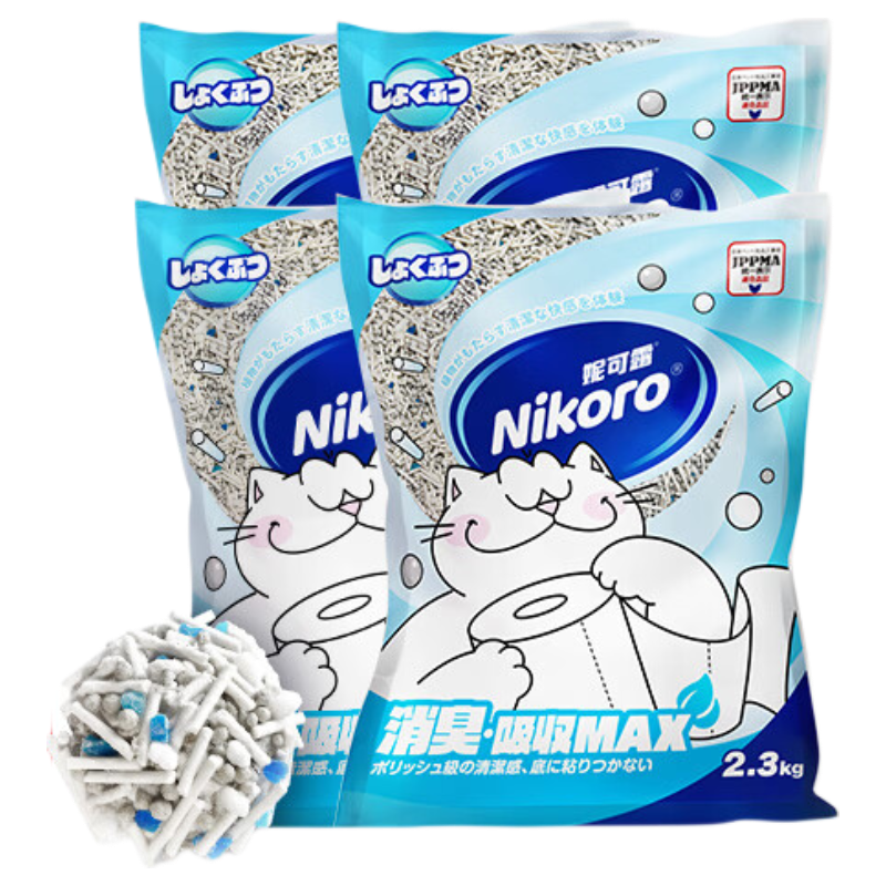 妮可露Nikoro木薯植物猫砂混合猫砂豆腐膨润土猫砂低尘 “木薯混合”2.3kg*4袋【上新】
