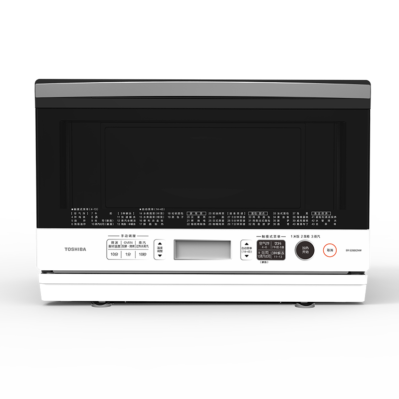 东芝 TOSHIBA ER-S60CNW微烤一体机原装进口家用台式空气炸烘焙微波炉烤箱一体机烘智能变频 23L