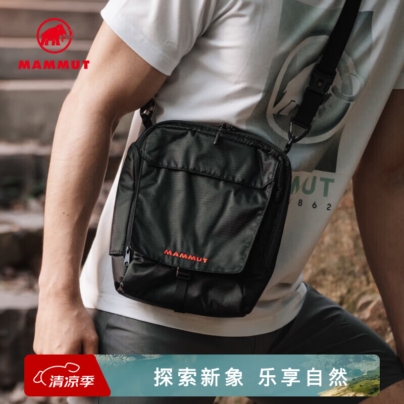 猛犸象（MAMMUT）【红标】Tasch男女款户外单肩休闲便携多功能斜挎小包4L 黑色 4L