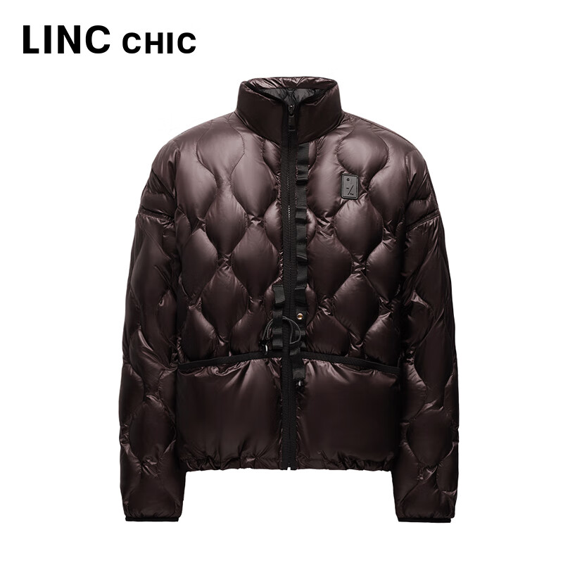 金羽杰90鸭绒春秋季新品轻薄羽绒服女士短款立领外套商场同款Y24801069 暗夜棕咖 M 适合120斤以下