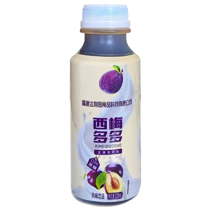 网红高颜值复合320ml瓶装西梅多多便携装无负担达利园西梅多多 320ml*1瓶 【拍2单发货】