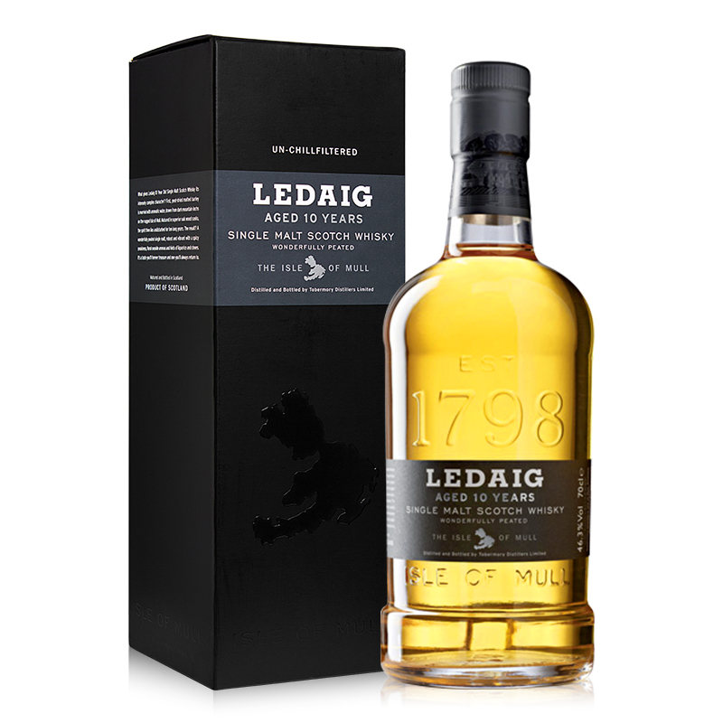 利得歌（LEDAIG）进口洋酒 Ledaig利得歌/里爵10年单一麦芽苏格兰威士忌