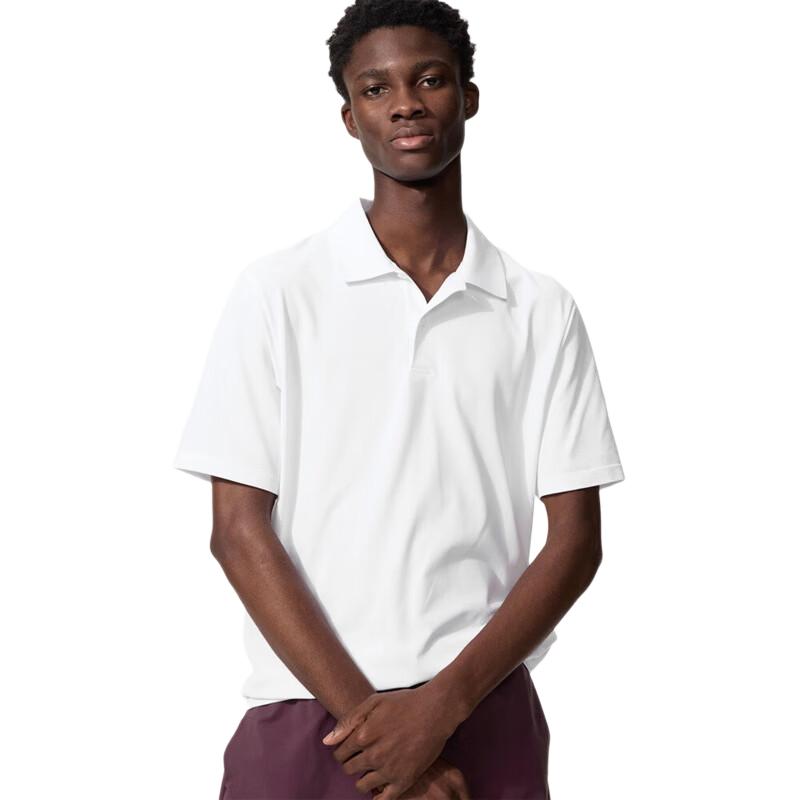 优衣库DRY-EX速干POLO衫/短袖男女装T恤运动透气26春夏新款482305 00 白色 M