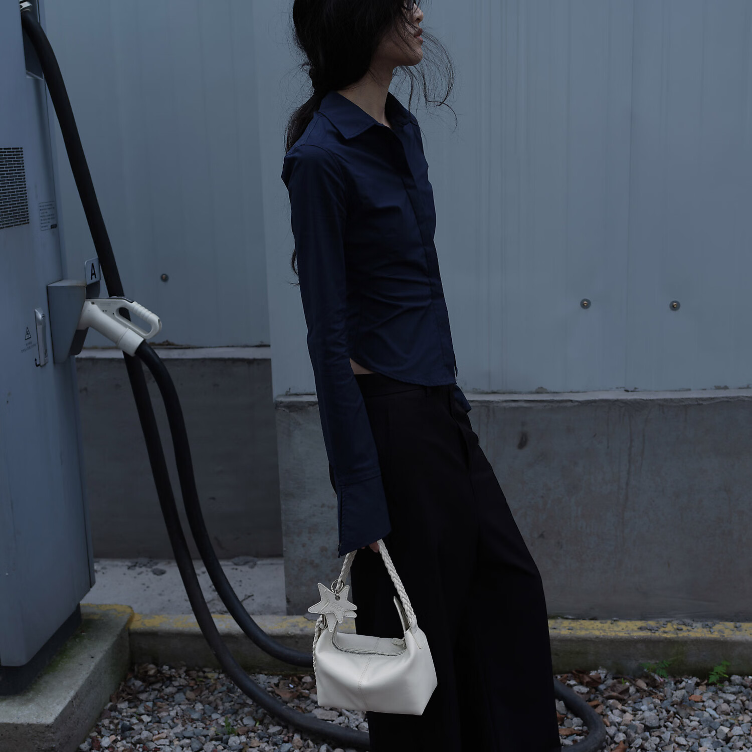 ECODAY原创设计漫月包新款女包百搭单肩包编织小枕头包生日礼物送女生 云白色 走心实用生日礼物送女生
