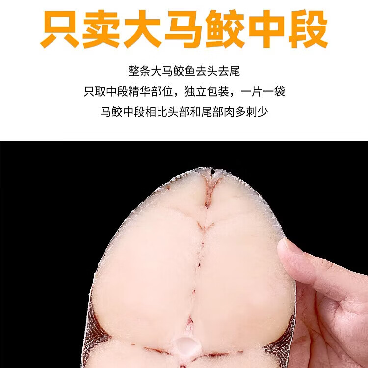 海确丰大马鲛鱼切片中段新鲜冷冻马交鱼深海鱼海鲜水产马鲛鱼 马鲛鱼切片500g/2-5片