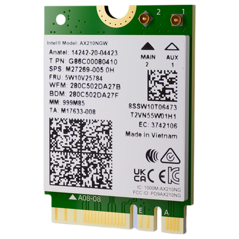 魔羯（MOGE）Intel AX210无线网卡WIFI6E英特尔AX210网卡三频5374M笔记本电脑内置M.2网卡WIFI接收器蓝牙5.4