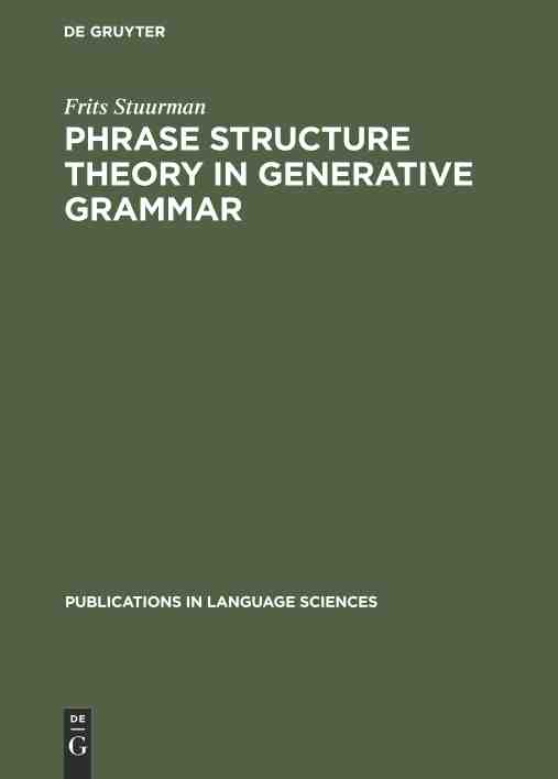 预售 按需印刷 phrase structure theory in generative grammar