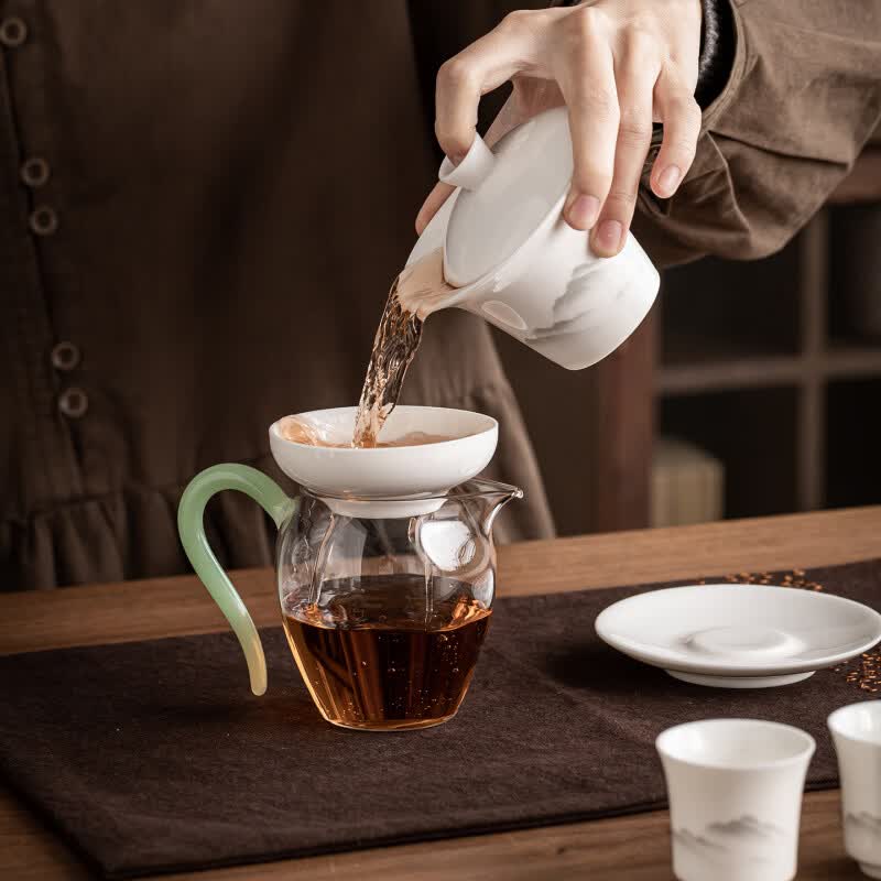 德化白瓷羊脂玉瓷茶具套装礼盒功夫茶具商务伴手礼企业礼品高端款 羊脂玉瓷茶具套装-纯白款 默认项