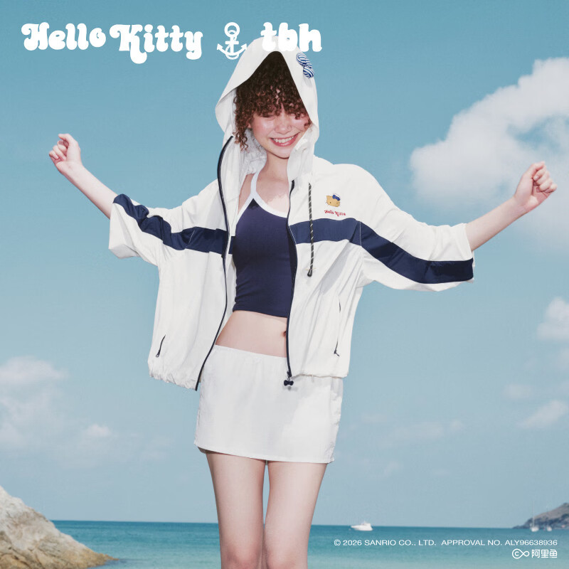 野兽派家居（tbh）Hello Kitty水手晴雨户外防晒衣UPF200+连帽防晒服 Hello Kitty水手晴雨户外防晒衣 M