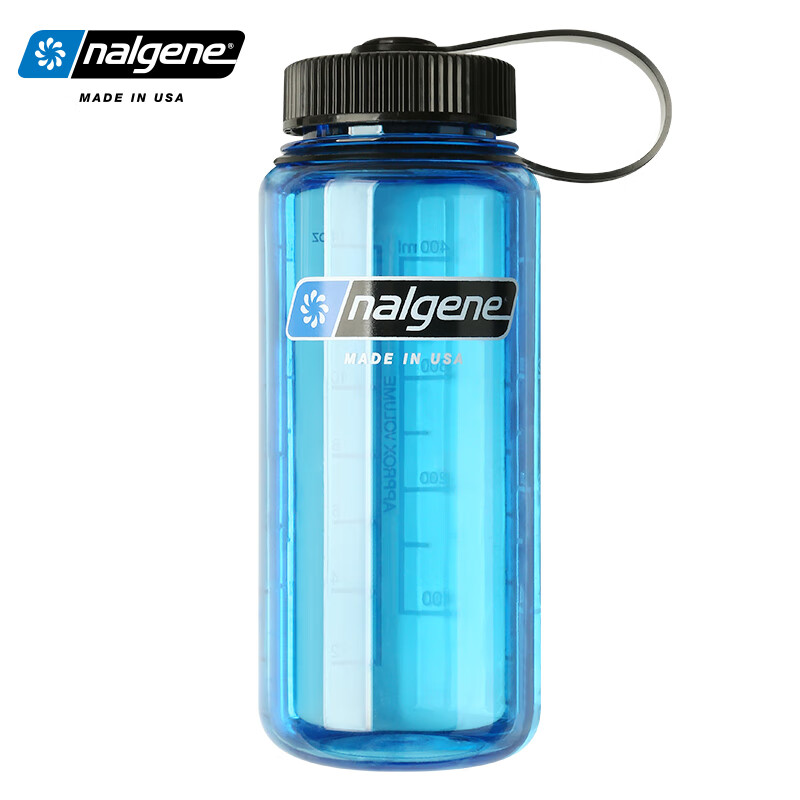 Nalgene乐基因进口塑料水杯带刻度男女学生便携户外运动耐高温杯子500ML 蓝色 500ml