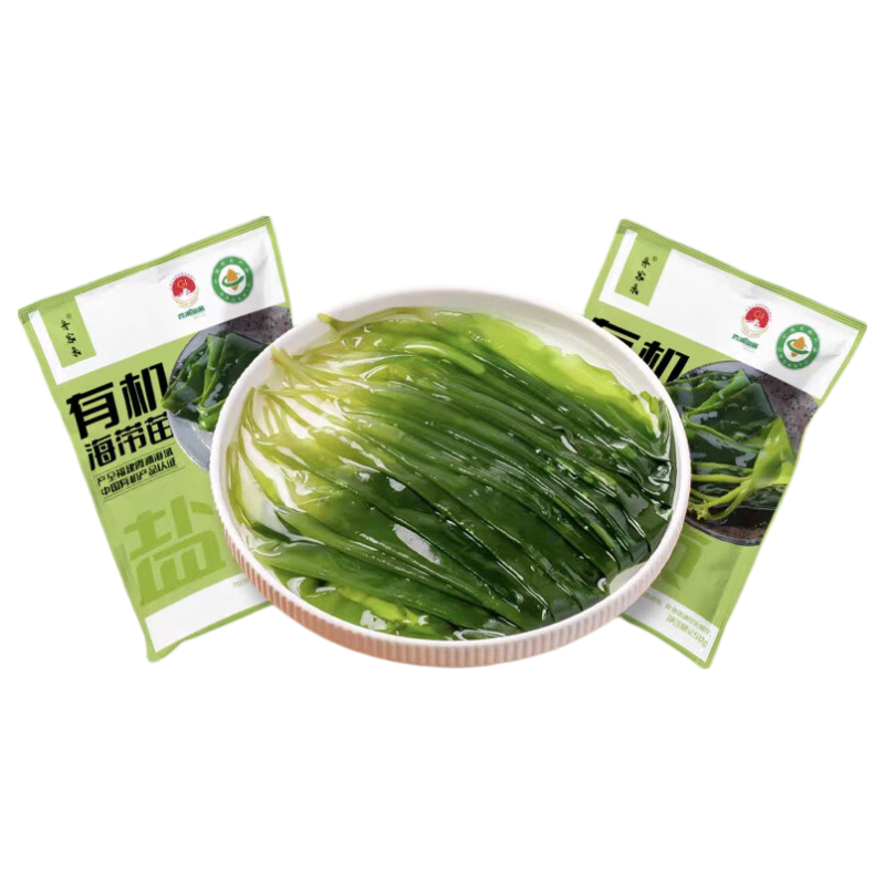 舟客来工厂直供盐渍海带苗嫩苗250g/袋凉拌火锅商用批发餐饮食堂 有机海带苗250g*4包
