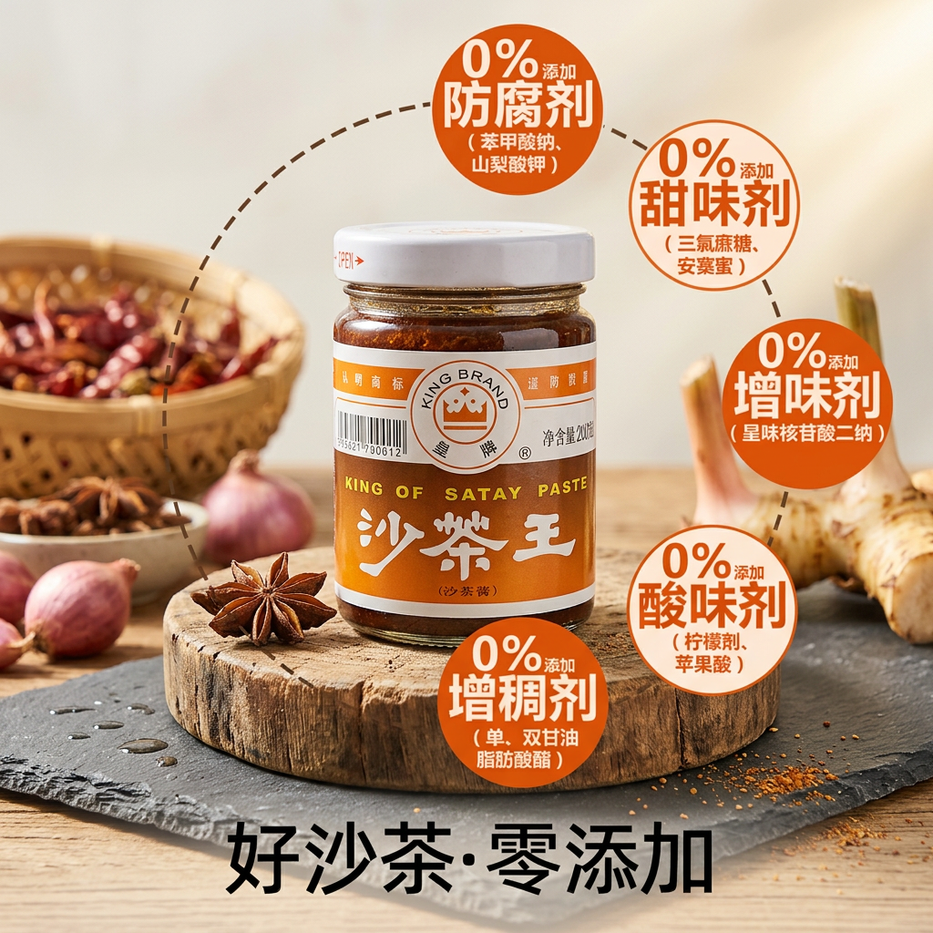 皇牌正宗皇牌沙茶王300g潮汕特产沙茶火锅蘸料调料沙爹酱商用沙茶酱 沙茶王300g