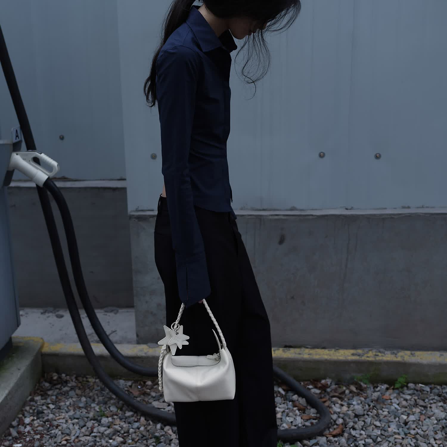 ECODAY原创设计漫月包新款女包百搭单肩包编织小枕头包生日礼物送女生 云白色 走心实用生日礼物送女生