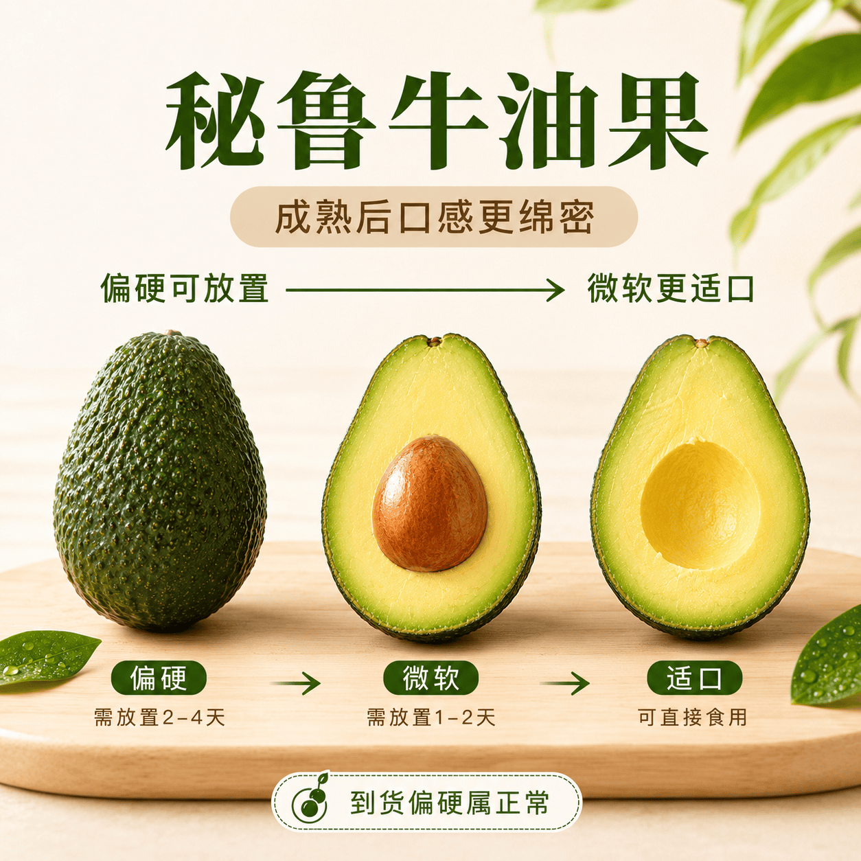 苏亿鲜【现货】秘鲁进口牛油果新鲜水果孟连奶油果鳄梨当季现摘包邮整箱 【中果】单果90-120克 6个装