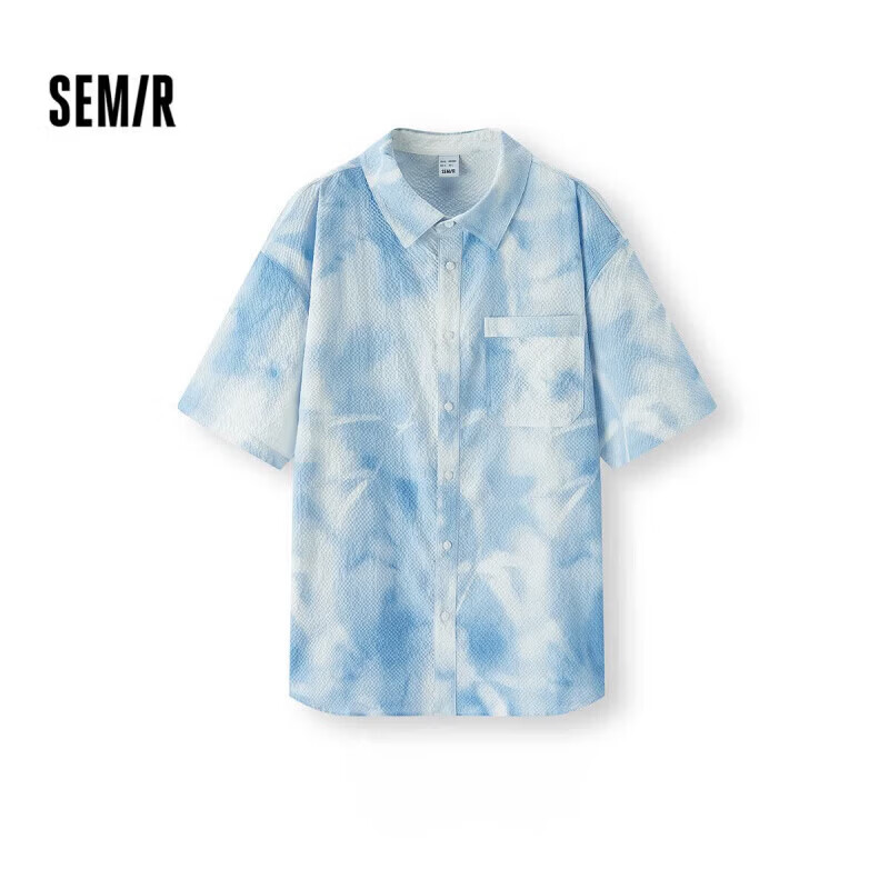 森马（Semir）【衬衫福袋】短袖衬衫男女夏季时尚休闲长袖衬衣百搭上衣 B款-蓝色调00388 XL