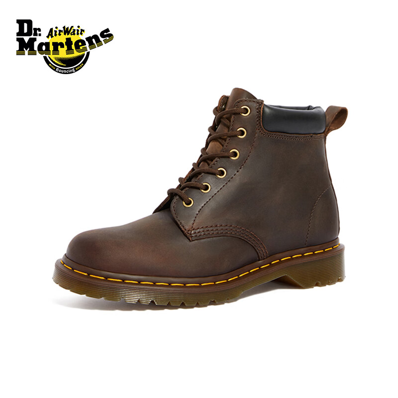 马丁博士（Dr.Martens）939秋季新款户外休闲美拉德疯马皮短靴马丁靴 深棕色 38