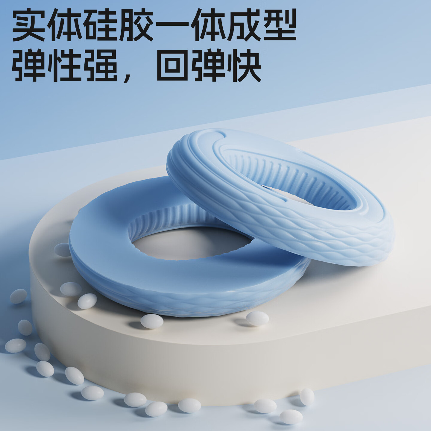 乔丹(QIAODAN)握力圈硅胶手指康复训练男女手指力量解压握力器练小臂便捷 绿色【30-40LB】