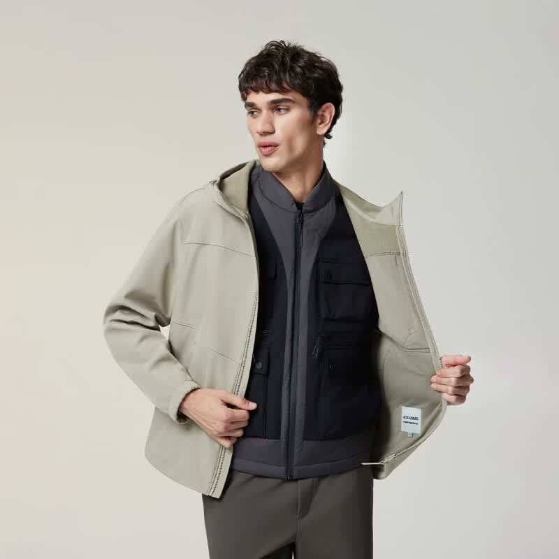 杰克·琼斯(JACK&JONES)男士保暖外套厚款夹克合集 225409009鼠尾草色 XL (185)